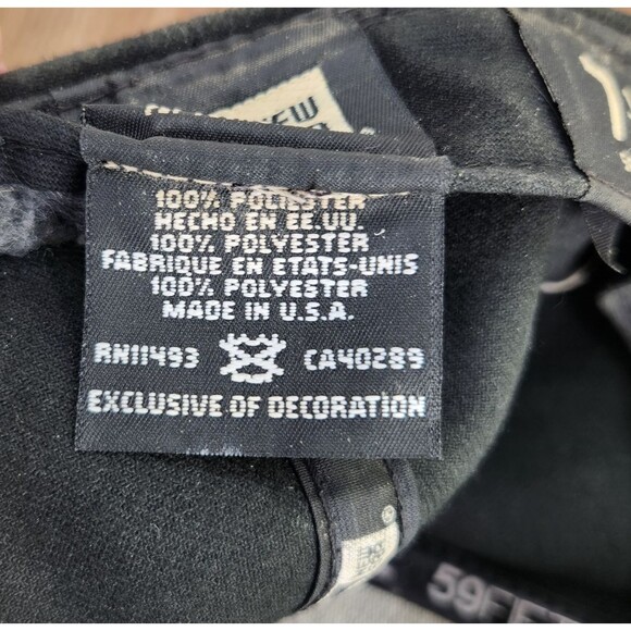 VTG Pittsburgh Pirates New Era 59fifty Fitted 7 1/8 Hat Cap Black Made in USA - Picture 10 of 10